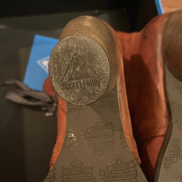 John Fluevog Brown East End Gladstone Mid-Calf Lace Up Boot 8.5 - Picture 5 of 12